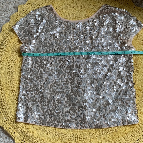 XXS express sequin sparkly crop top with low back - Picture 2 of 5